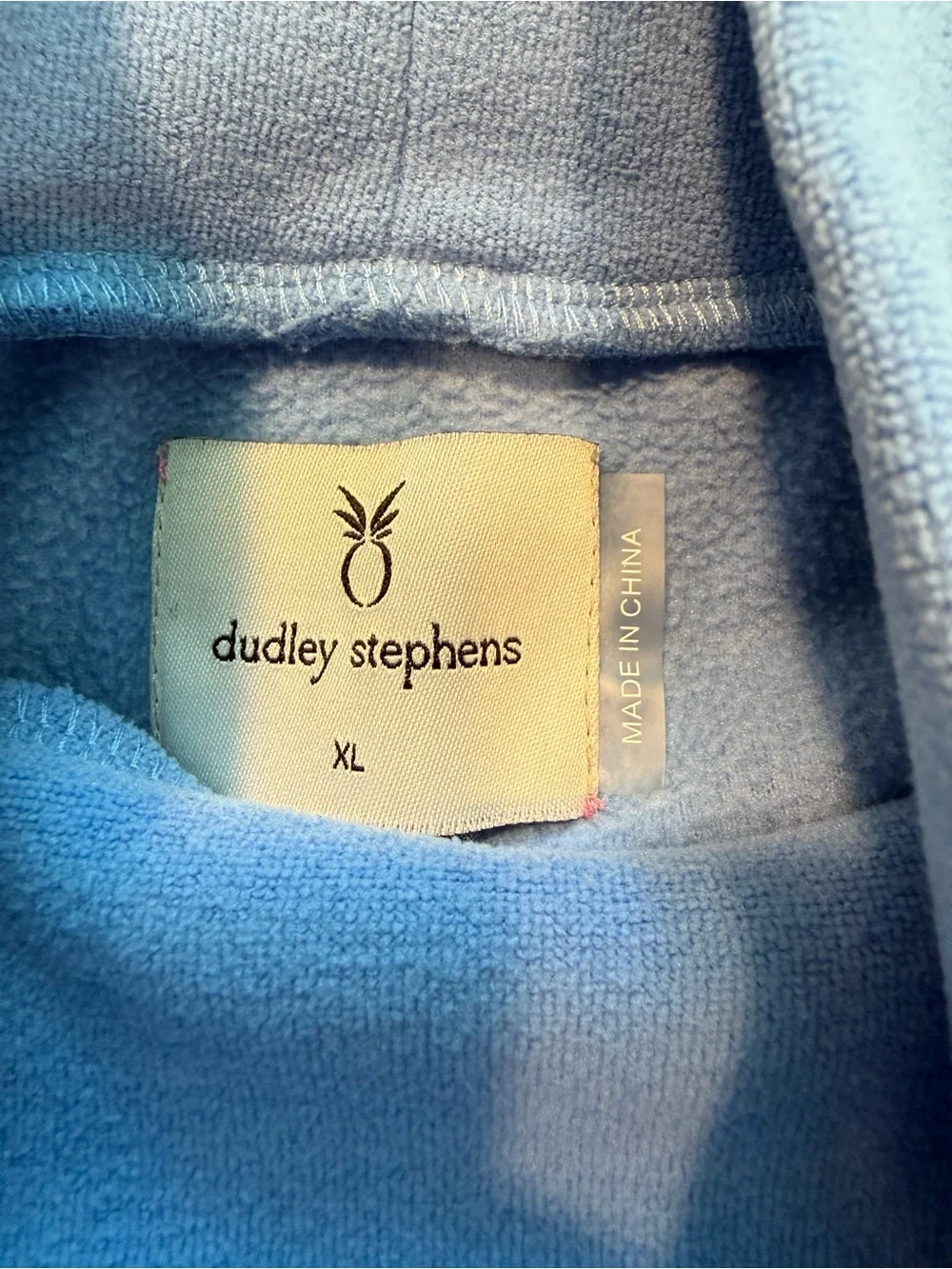 Dudley Stephens Cobble Hill Turtleneck Fleece Tunic Blue XL